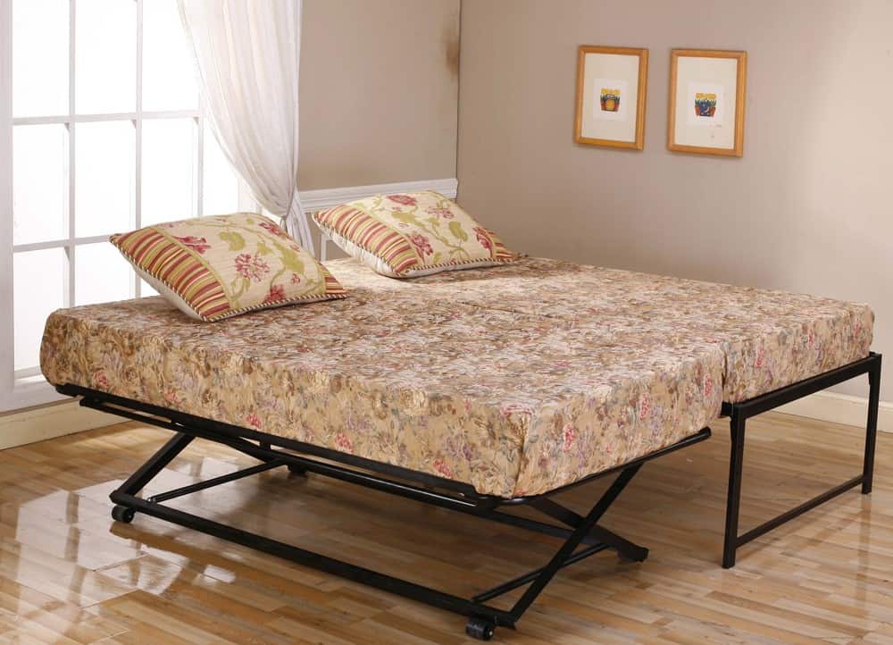TwinXL Popup trundle beds can be joined to make a king bed