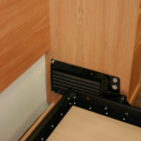 How to raise and lower the height of a murphy bed with a Spring System