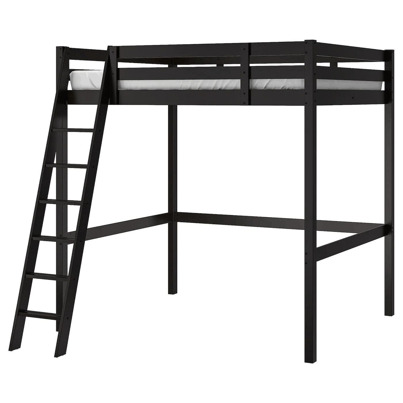 black double bunk bed