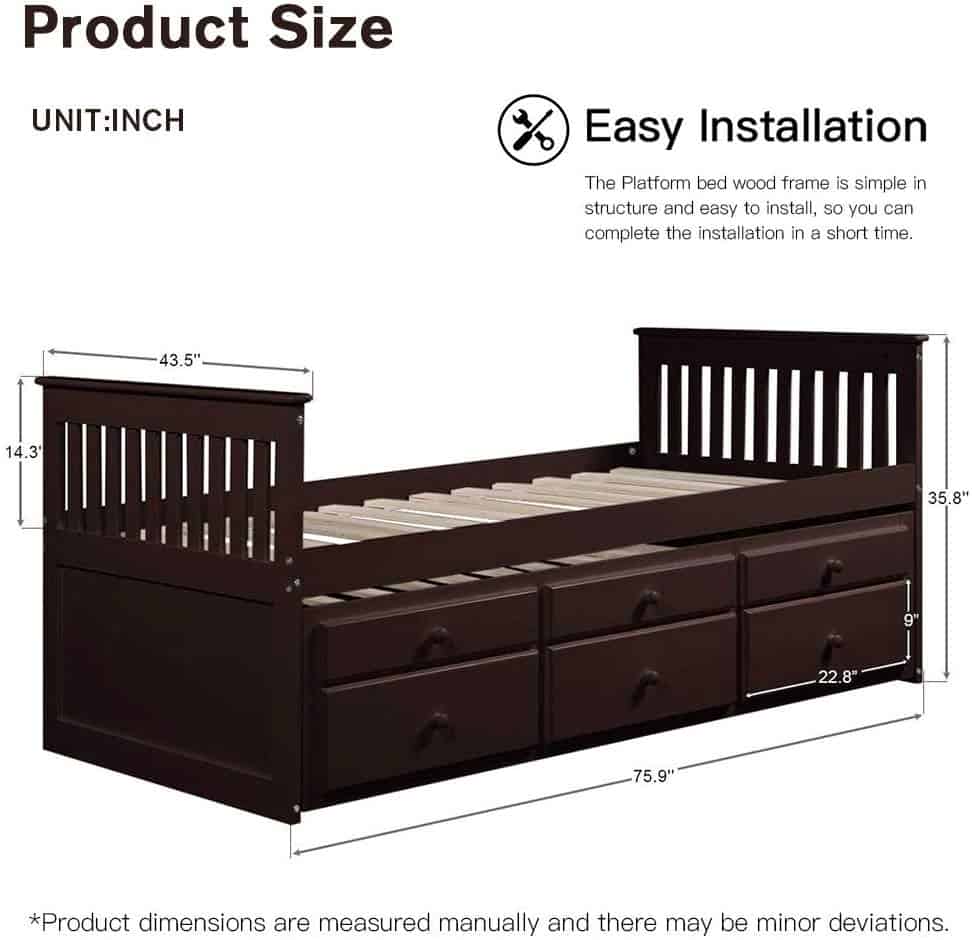 What S The Size Of A Trundle Bed 3 Pg, Twin Size Mattress For Trundle Bed