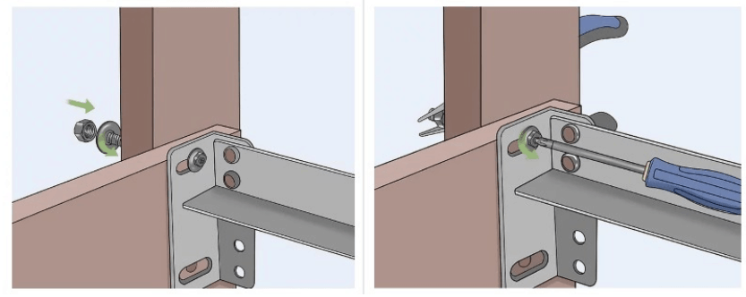 To fix a squeaky headboard tighten the connectors