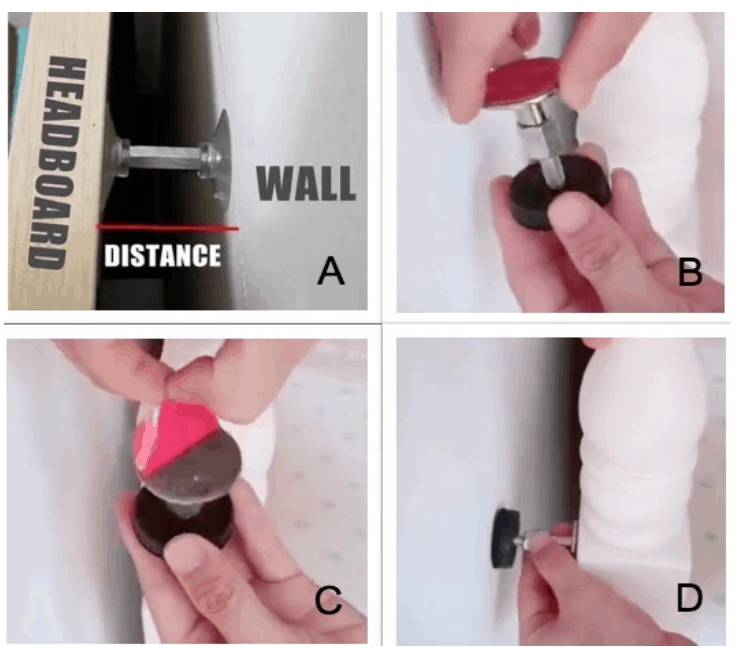 Prevent headboard wobbling by using anti-shake tools