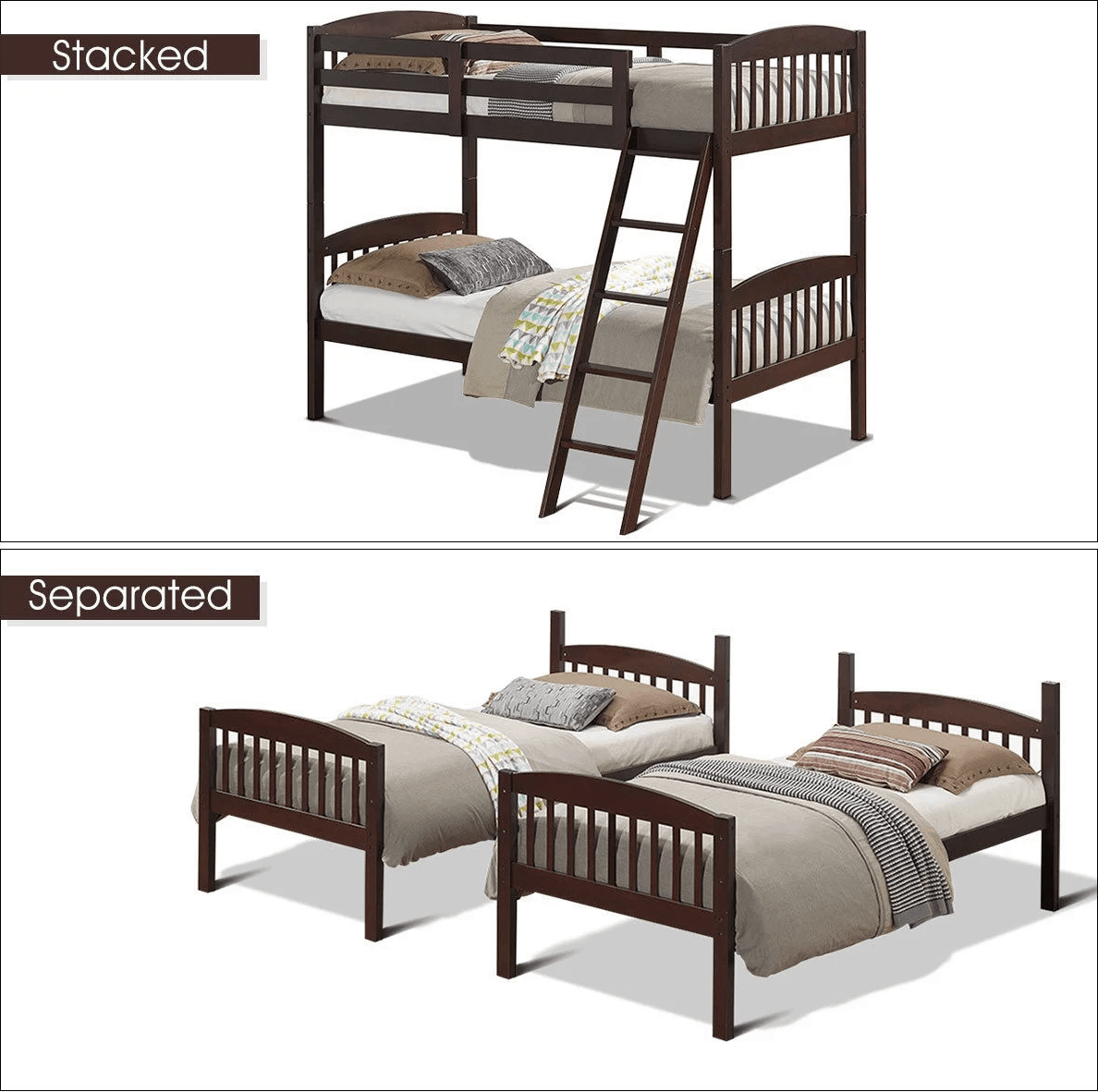 bunk bed without bottom bunk