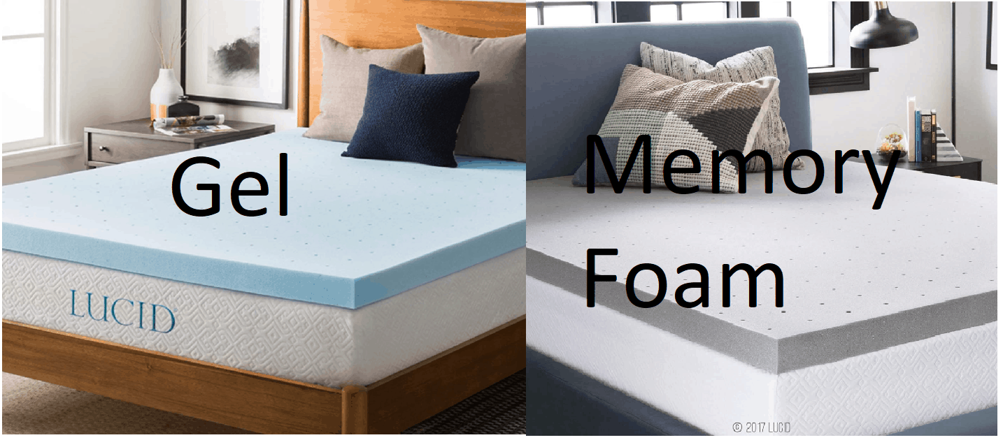 difference between gel and foam mattress topper