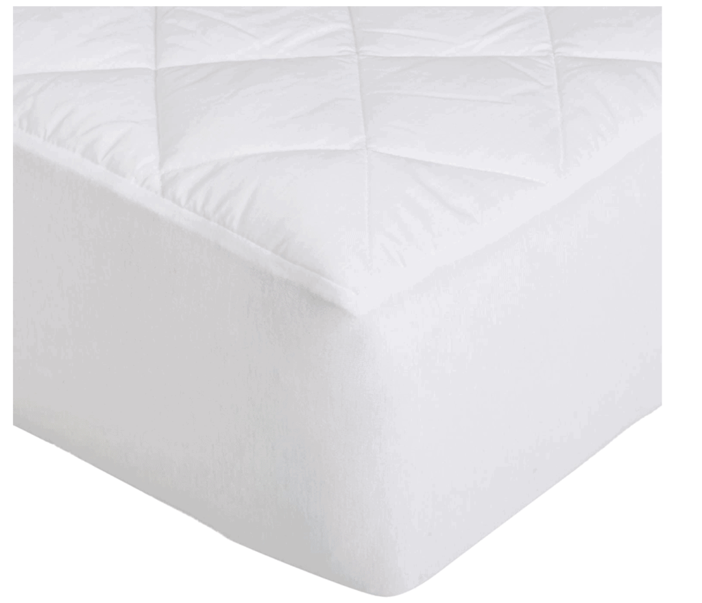 Cover your mattress pad and foam mattress with a mattress protector.