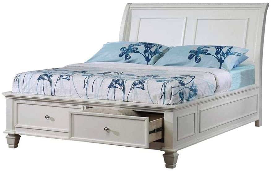 Increase storage in a room with a storage sleigh bed