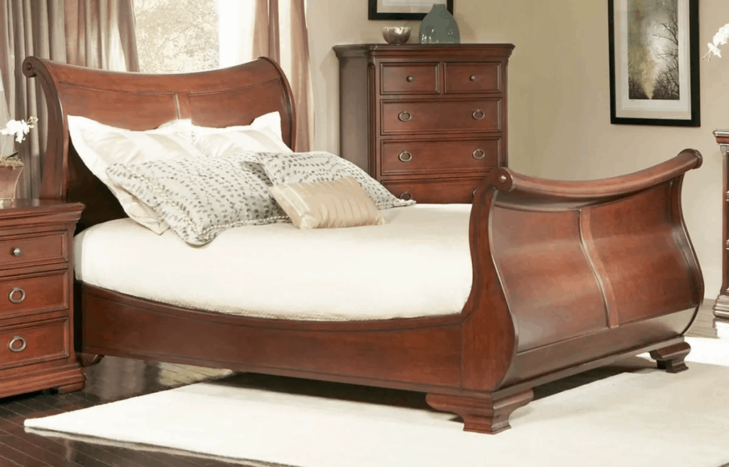 Large side rails on sleigh beds reduce under bed storage so this is a disadvantage of sleigh beds