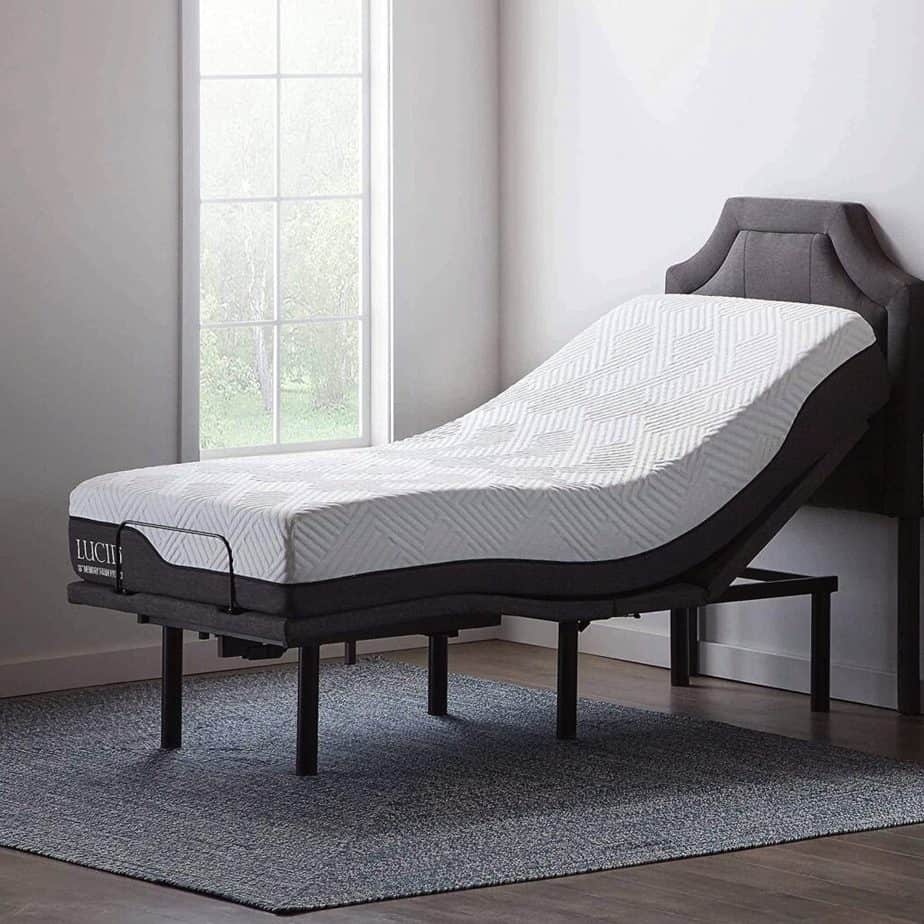 An adjustable orthopedic bed and mattress like this would offer more support and improve quality of sleep for elderly people with mobility issues or limited strength.