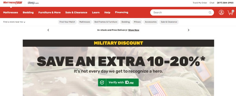 mattress firm veterans day hours