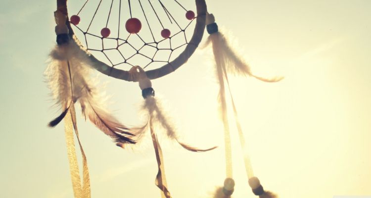 sleeping with dreamcatcher