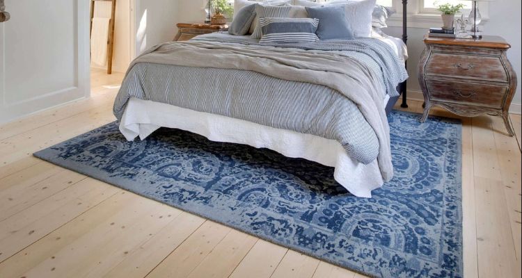 what size rug under king bed