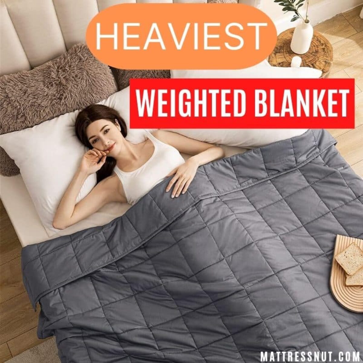 OMYSTYLE Reversible Weighted Blanket, Warm Short Plush And