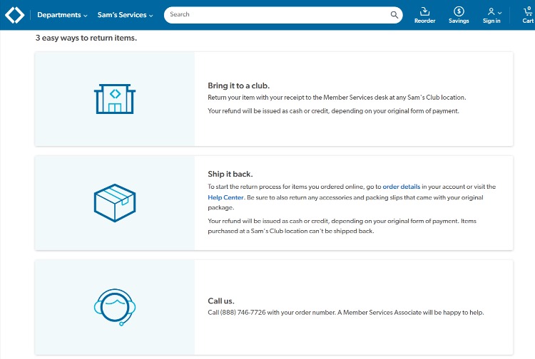 sam's club box mattress return policy