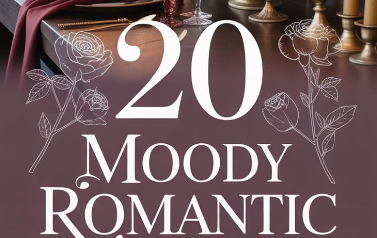 20 Stunning Moody Romantic Wedding Decor Ideas That Will Make Your Heart Skip