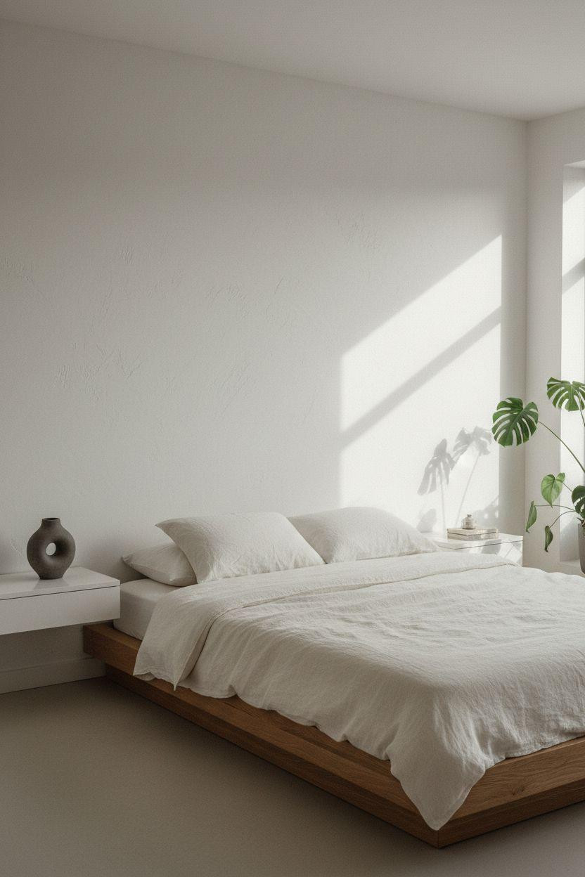 Bloxburg Bedroom Ideas - minimalist bedroom with plants