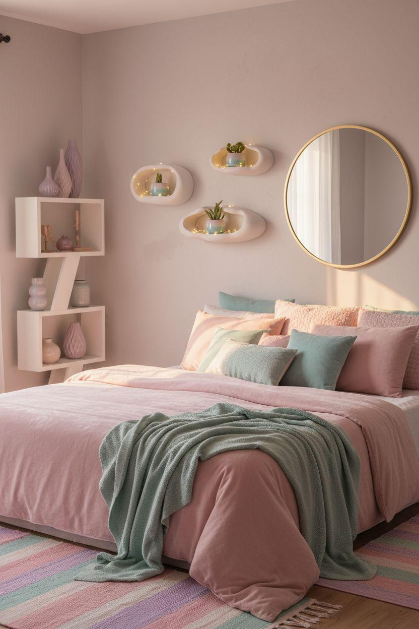 Bloxburg Bedroom Ideas - pastel bedroom sanctuary