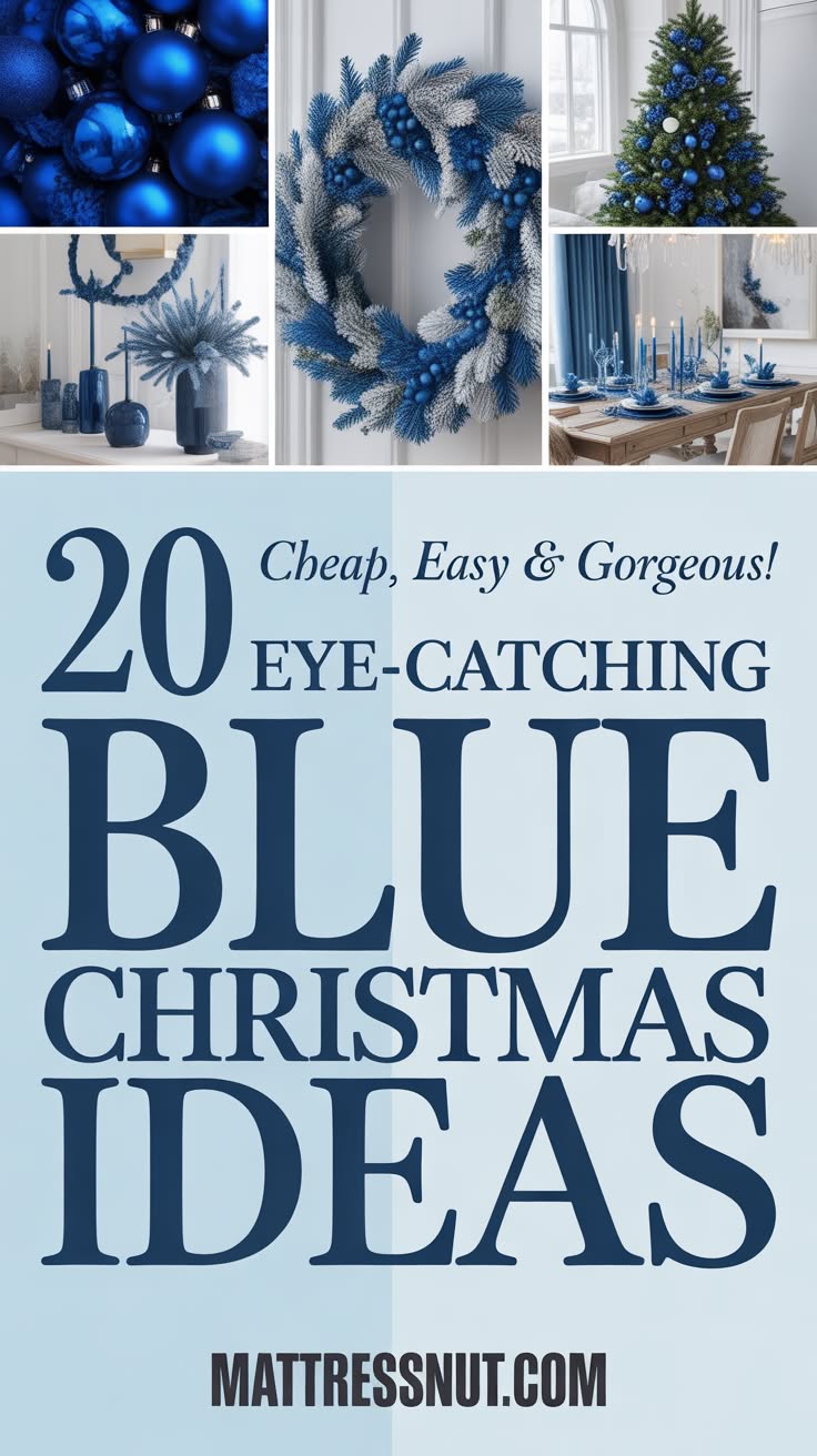 blue christmas decor inspiration