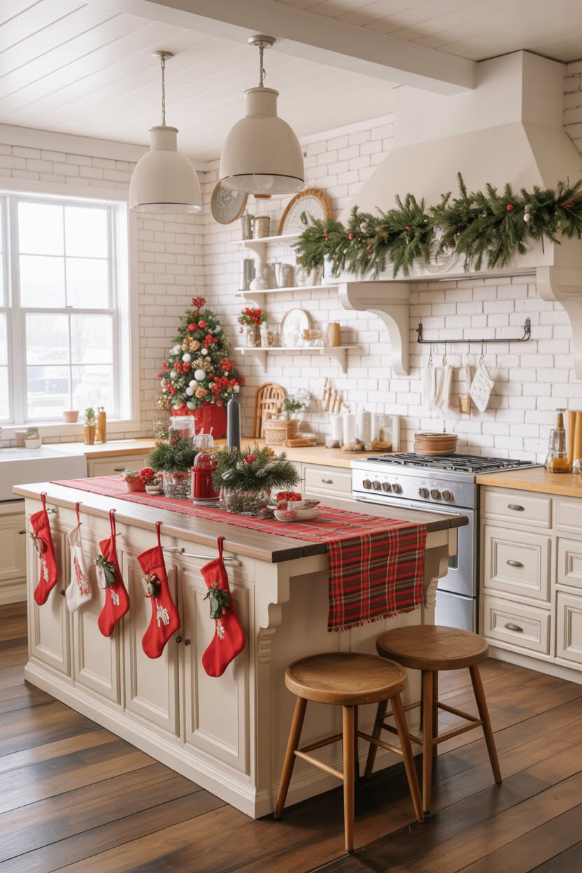 gorgeous christmas dining room with magnolia leaf chandelier decoration and eucalyptus table centerpiece