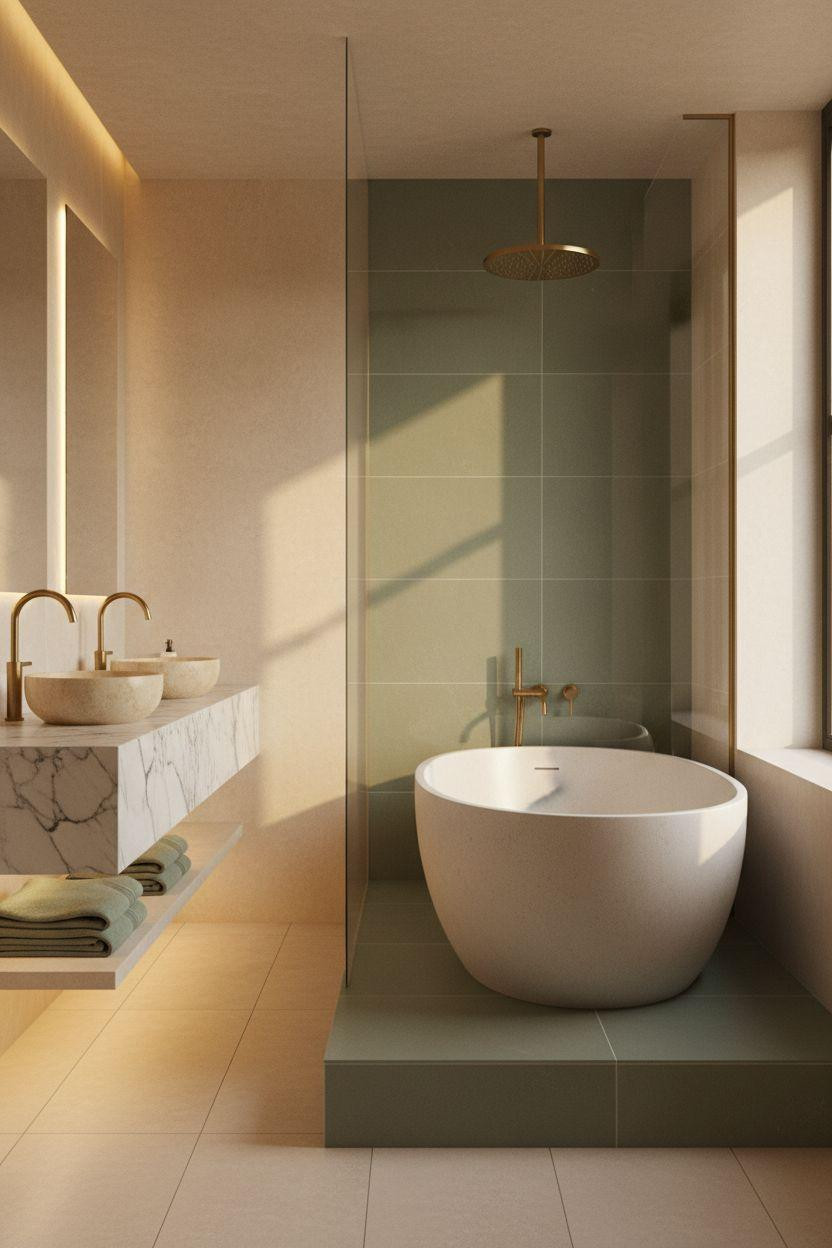 Boutique hotel bedroom Ideas - spa bathroom with soaking tub