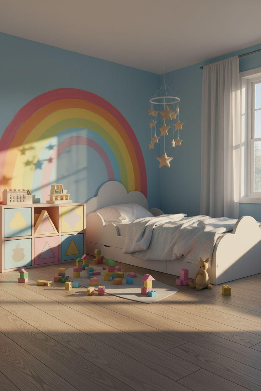 Bloxburg Bedroom Ideas - colorful kids bedroom design
