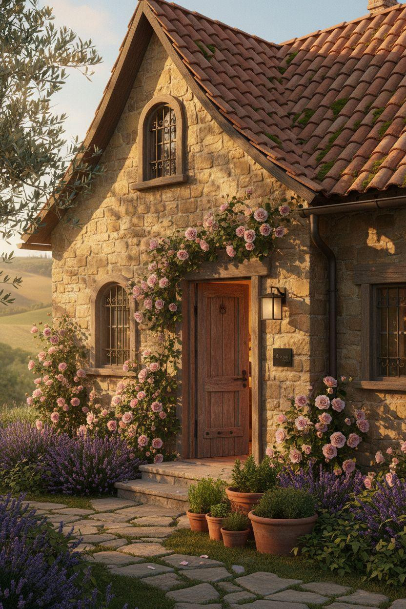 Bloxburg Cottage Italian-inspired architecture