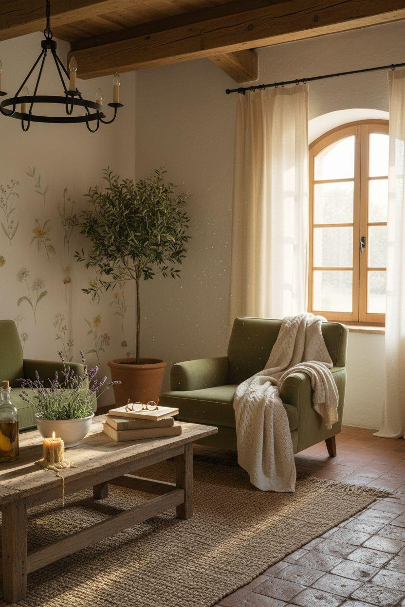 Bloxburg Cottage cozy corner with green armchair