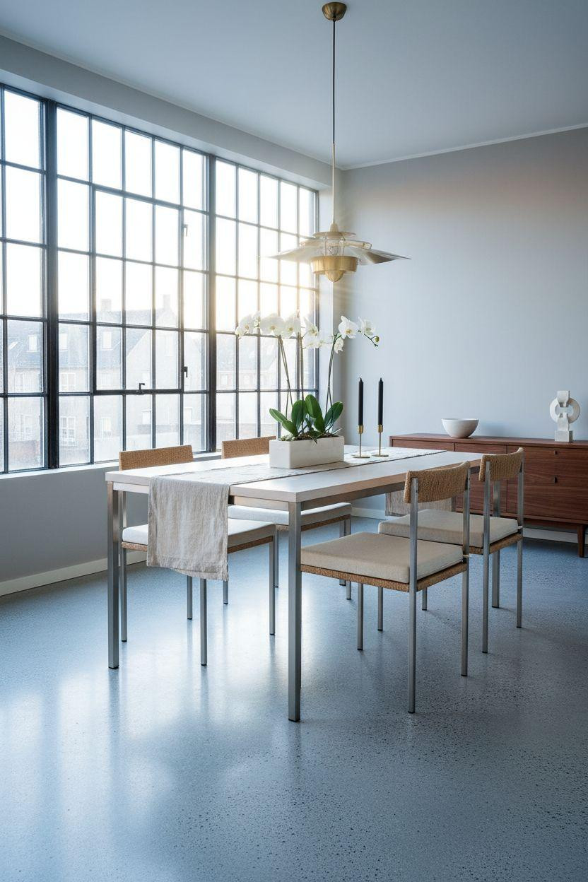 Bloxburg Dining Room with pale oak table and minimalist design