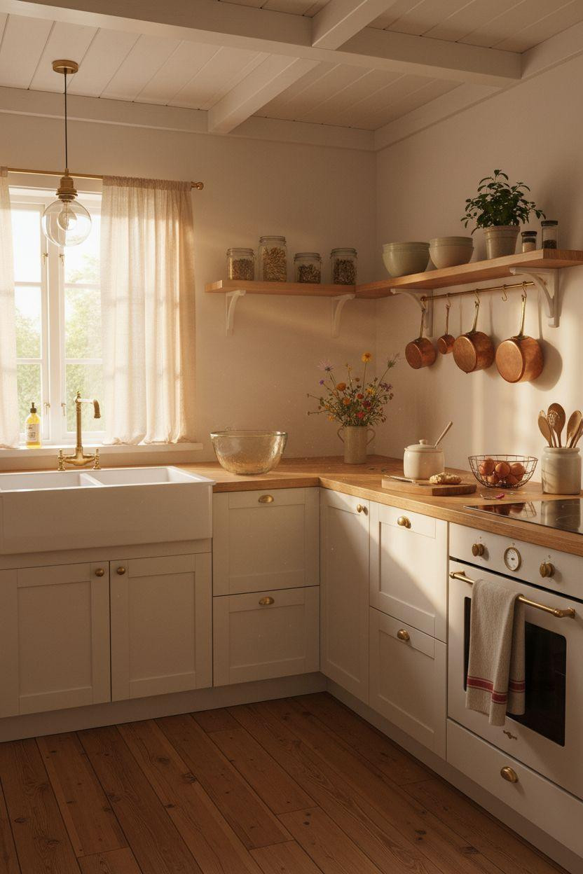 Bloxburg Kitchen Ideas - farmhouse kitchen with apron sink