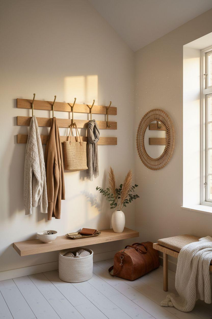 Coat Rack Entryway compact design for small spaces