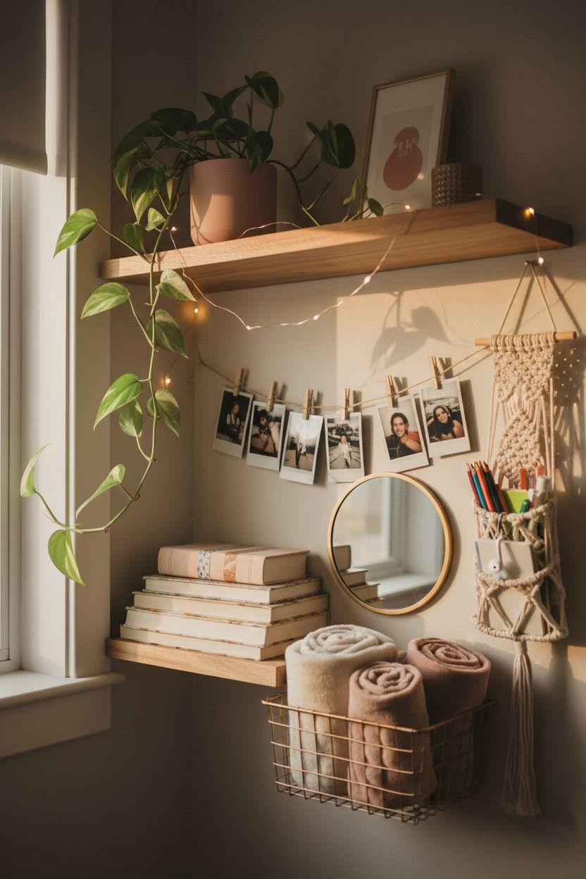 Cozy Teen Bedroom Ideas - corner makeover with decorative accents