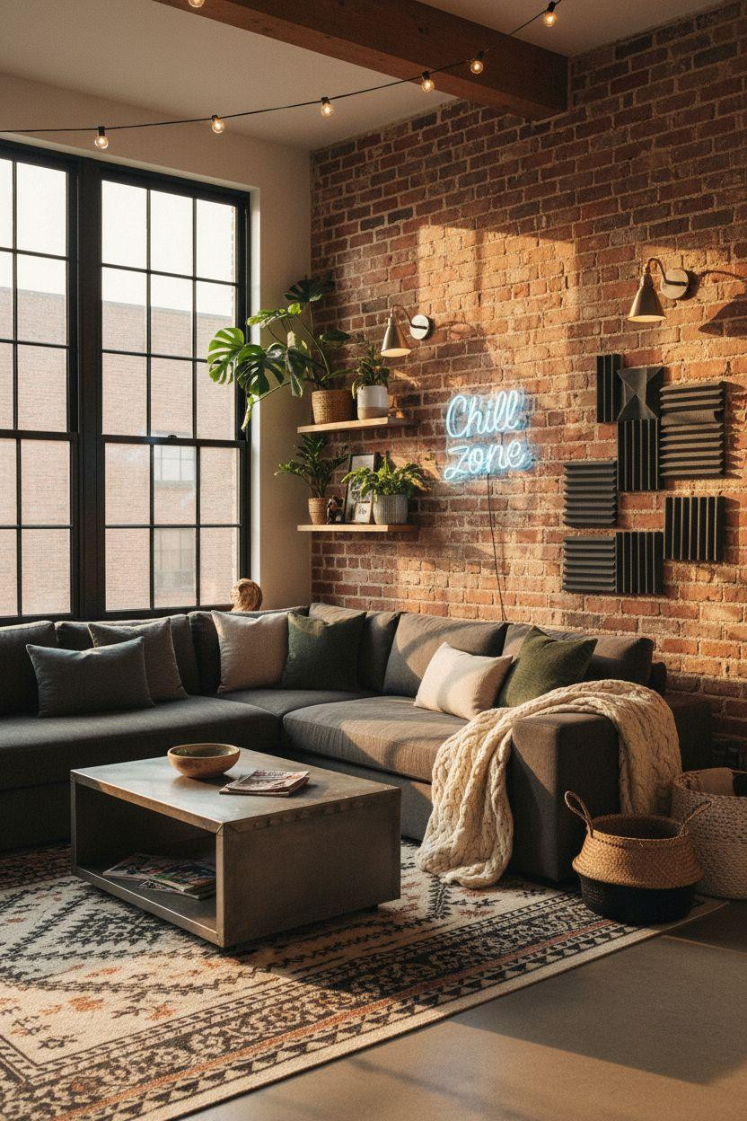 Hangout Room Ideas Teen Lounge Ideas - cozy teen lounge with neon accents