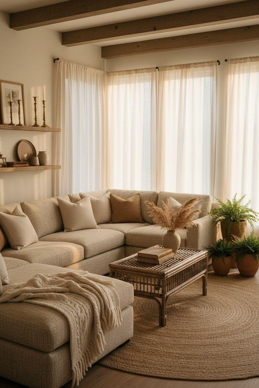 Sunroom ideas with vintage touches and cable knit throw
