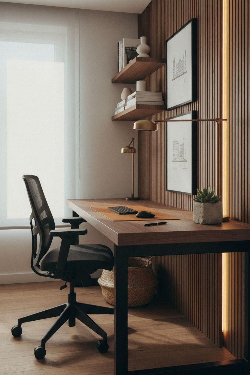 Desk job aesthetic - architectural home office setup
