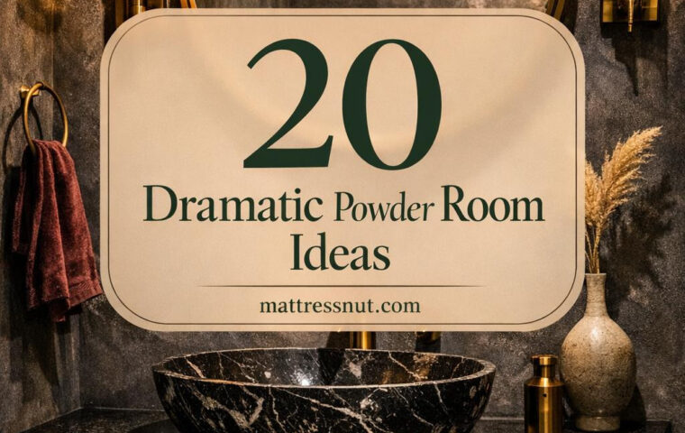 20 Dramatic Moody Powder Room Ideas for Bold Homes