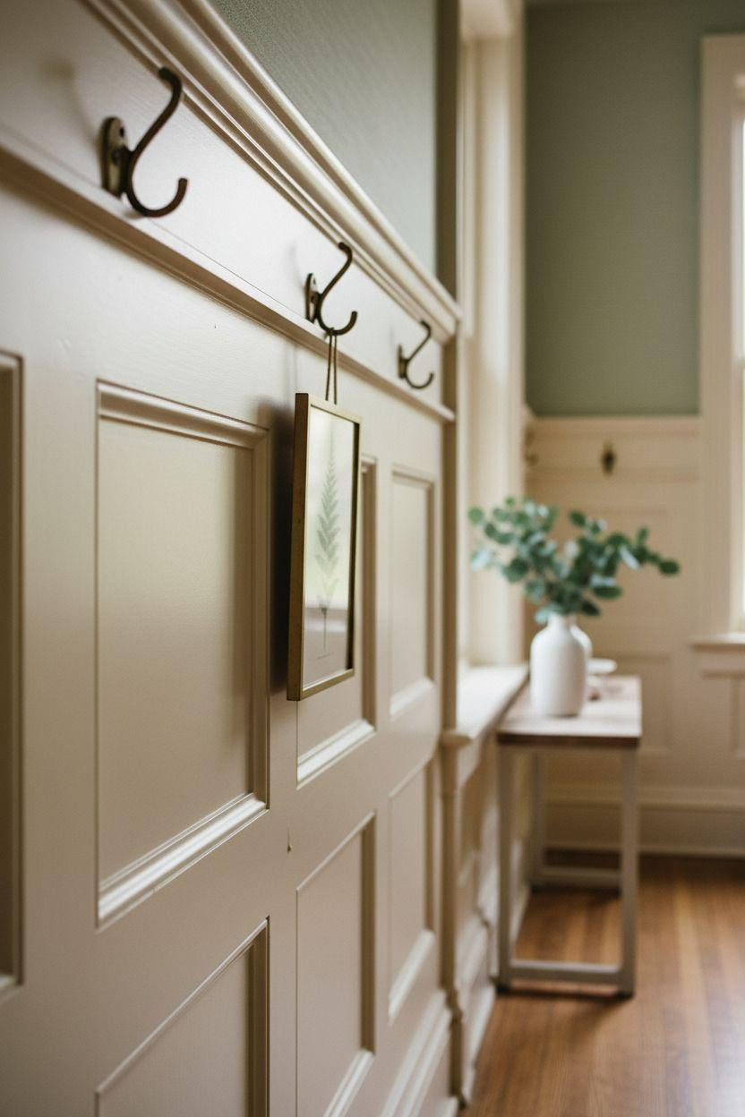 wainscoting styles - close-up of kit installation