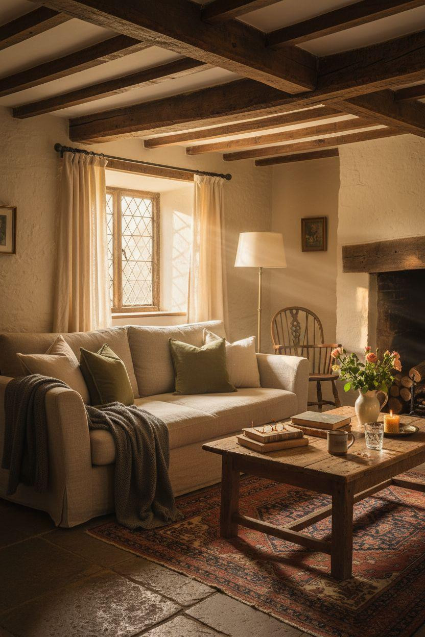 English Country House Interior - traditional cottage with authentic period details