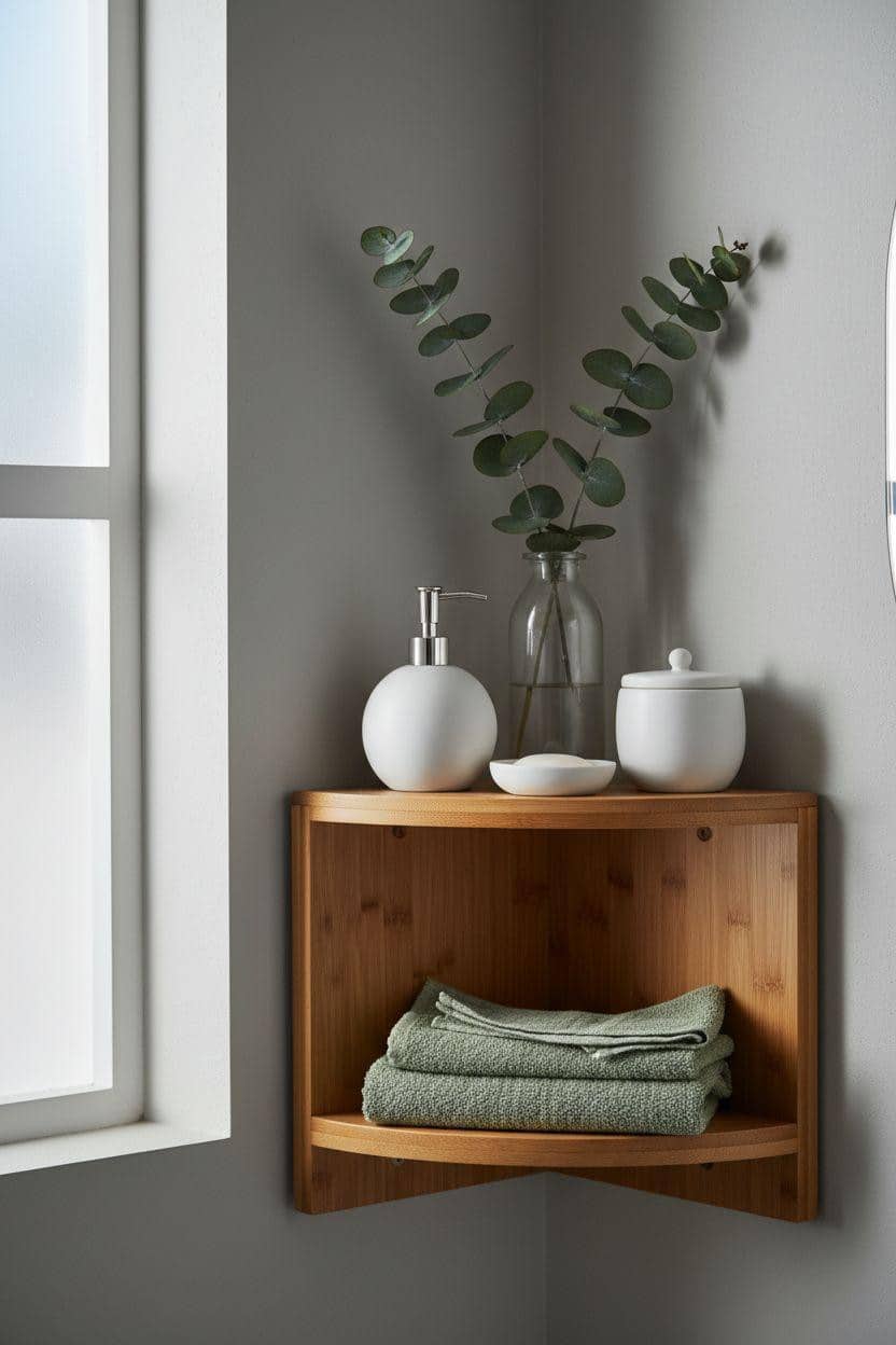 Bathroom Shelf Ideas - bathroom corner shelf