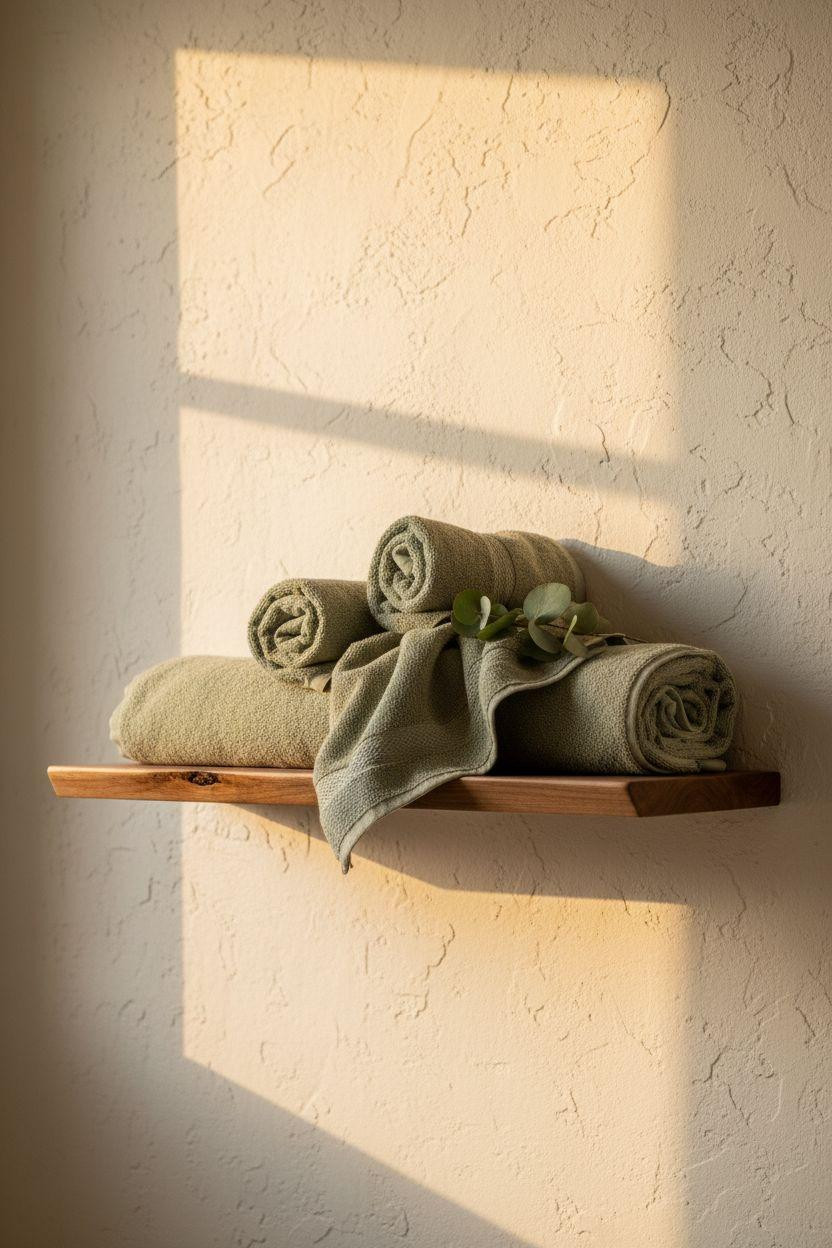 Bathroom Shelf Ideas - towel shelf bathroom