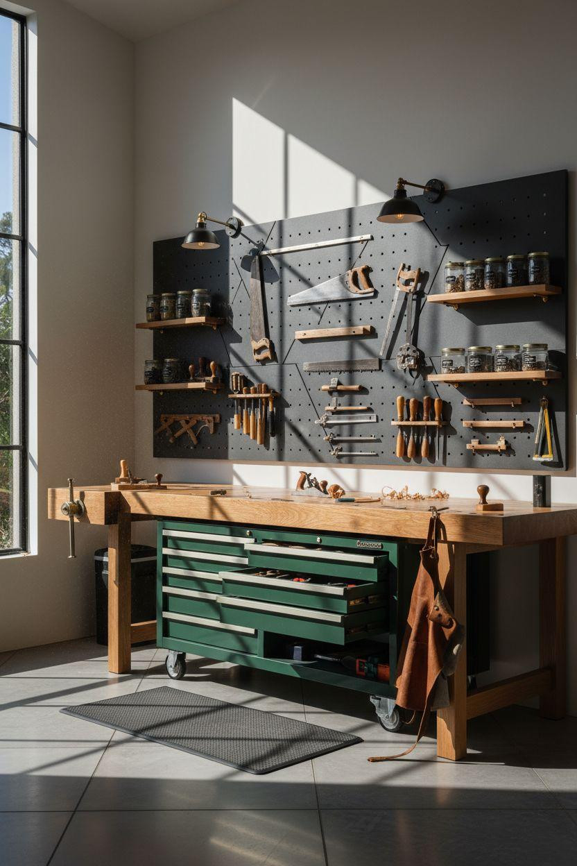 Garage Workshop Layout in luxury setting