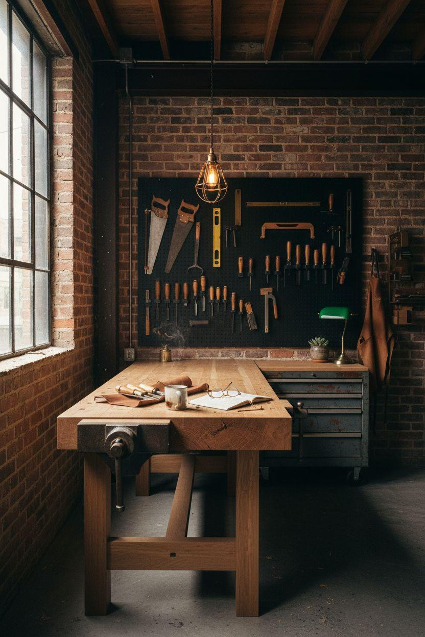 Garage Workshop Layout in renovated space