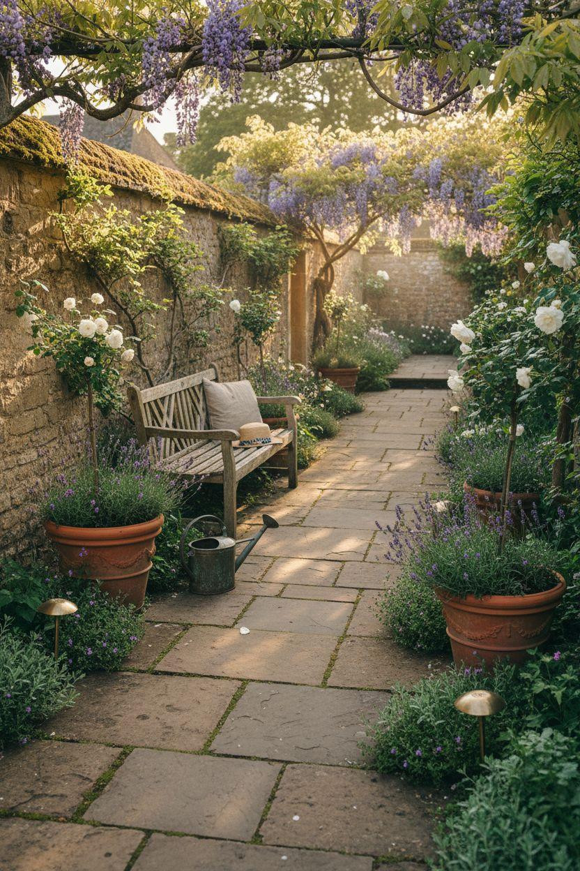 Garden Walkway with thyme between stones