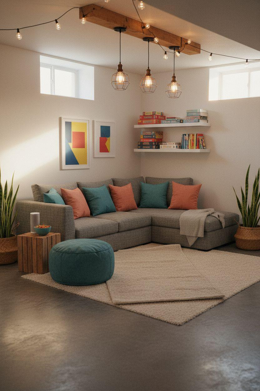 Hangout Room Ideas Teen Lounge Ideas - basement kids hangout with modern design