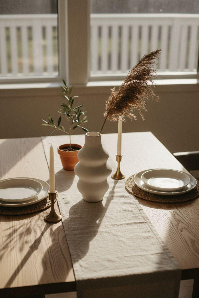 Dining room table centerpiece ideas for minimalist modern styling