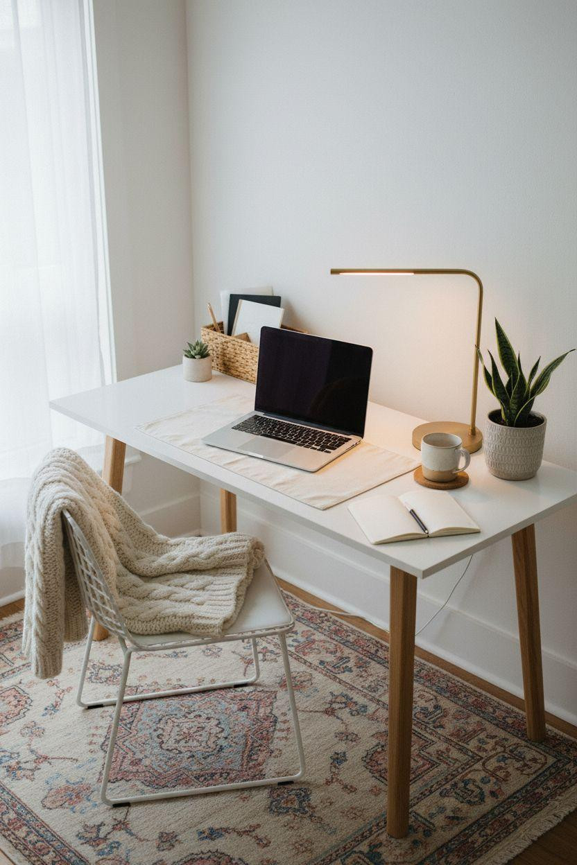 Work From Home Set Up Minimalist - eclectic minimal workspace