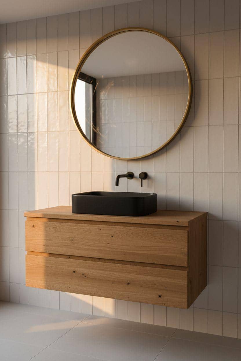 Bathroom Shelf Ideas - modern minimalist bathroom