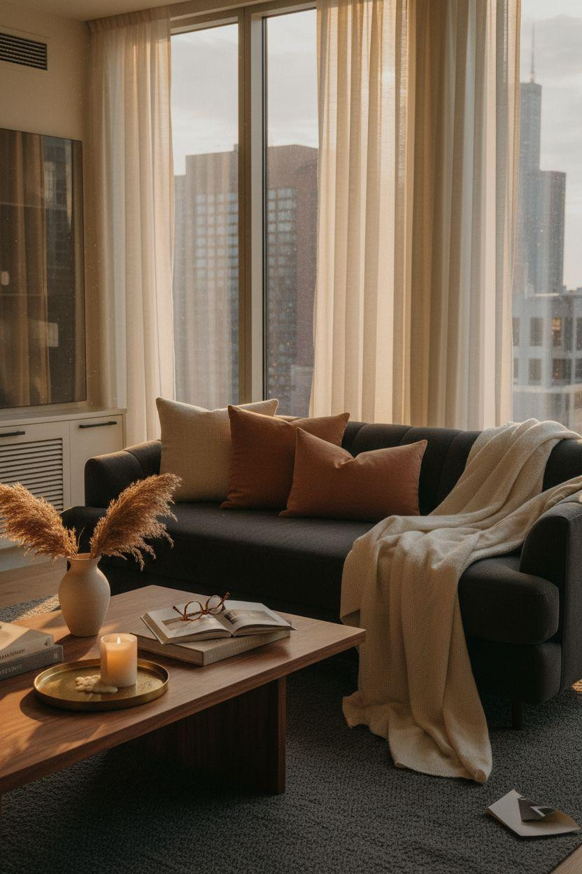 New York City Apartment - Chicago apartment at dusk with city views