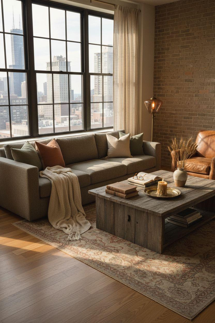 New York City Apartment - Chicago apartment with exposed brick and reclaimed wood