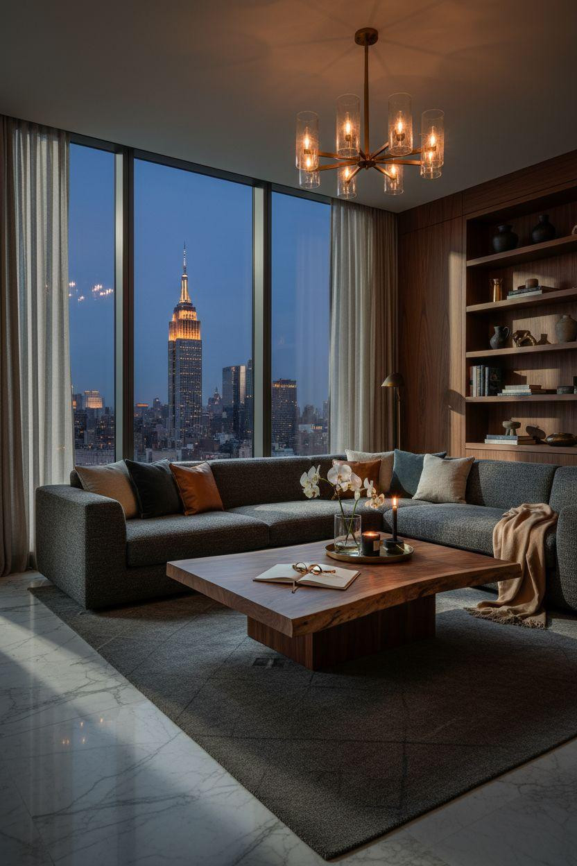 Penthouse Apartment - stunning city view living