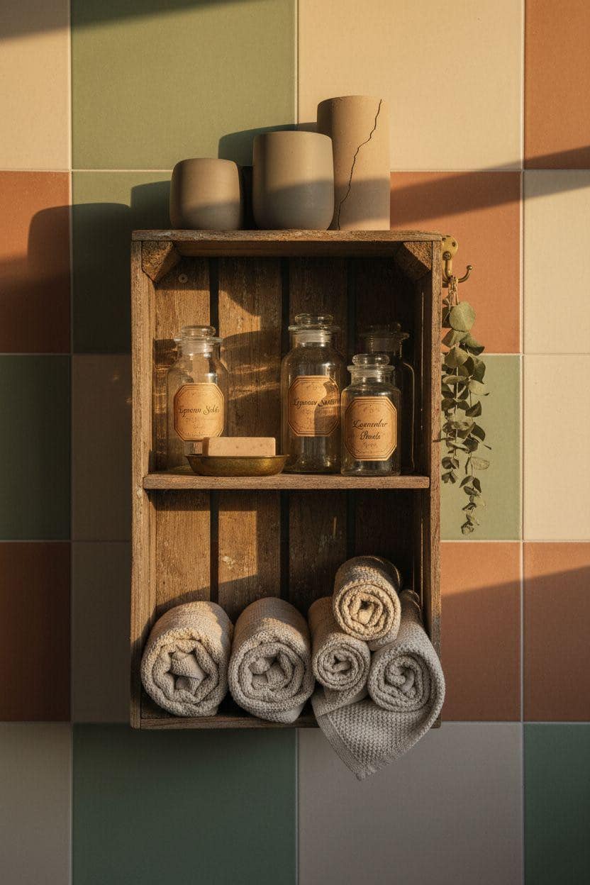 Bathroom Shelf Ideas - budget bathroom shelf