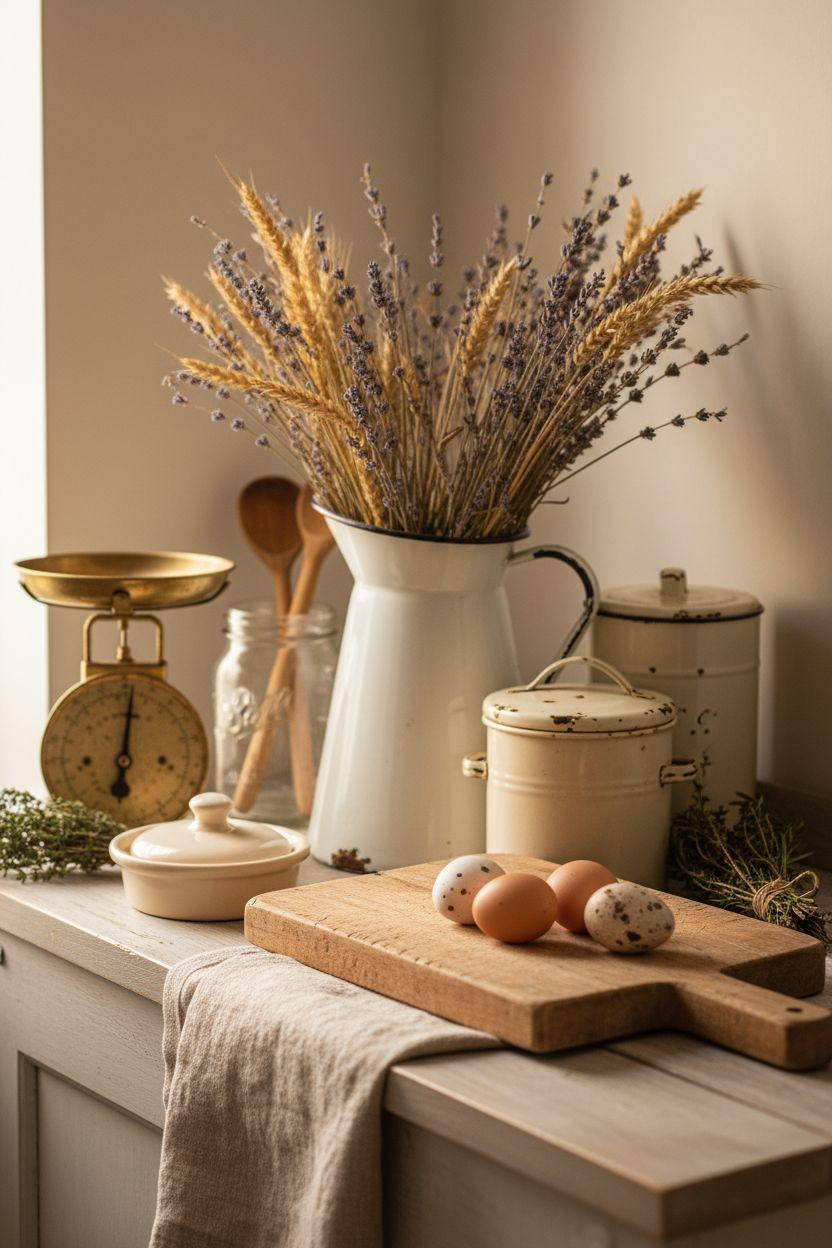 Tiny Farmhouse Kitchen counter styling